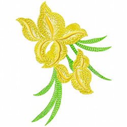 Flowers And Tree Embroidery Design 12